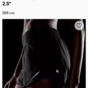 Lululemon Athletica Black Athletic Shorts Lightweight Elastic Waist